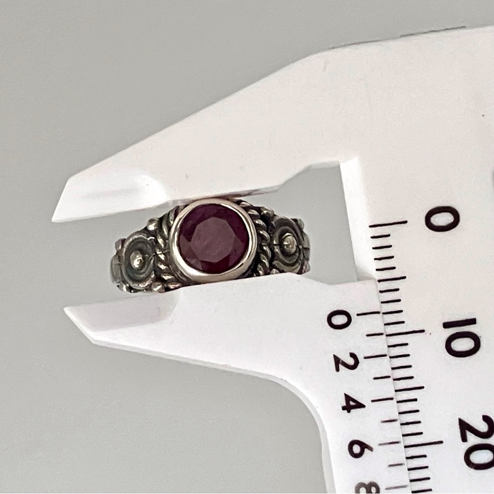 Artisan Ruby Ring In 925 Sterling Silver - image 6